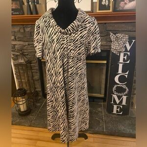 Plus Size Calvin Klein Zebra Print Dress 16